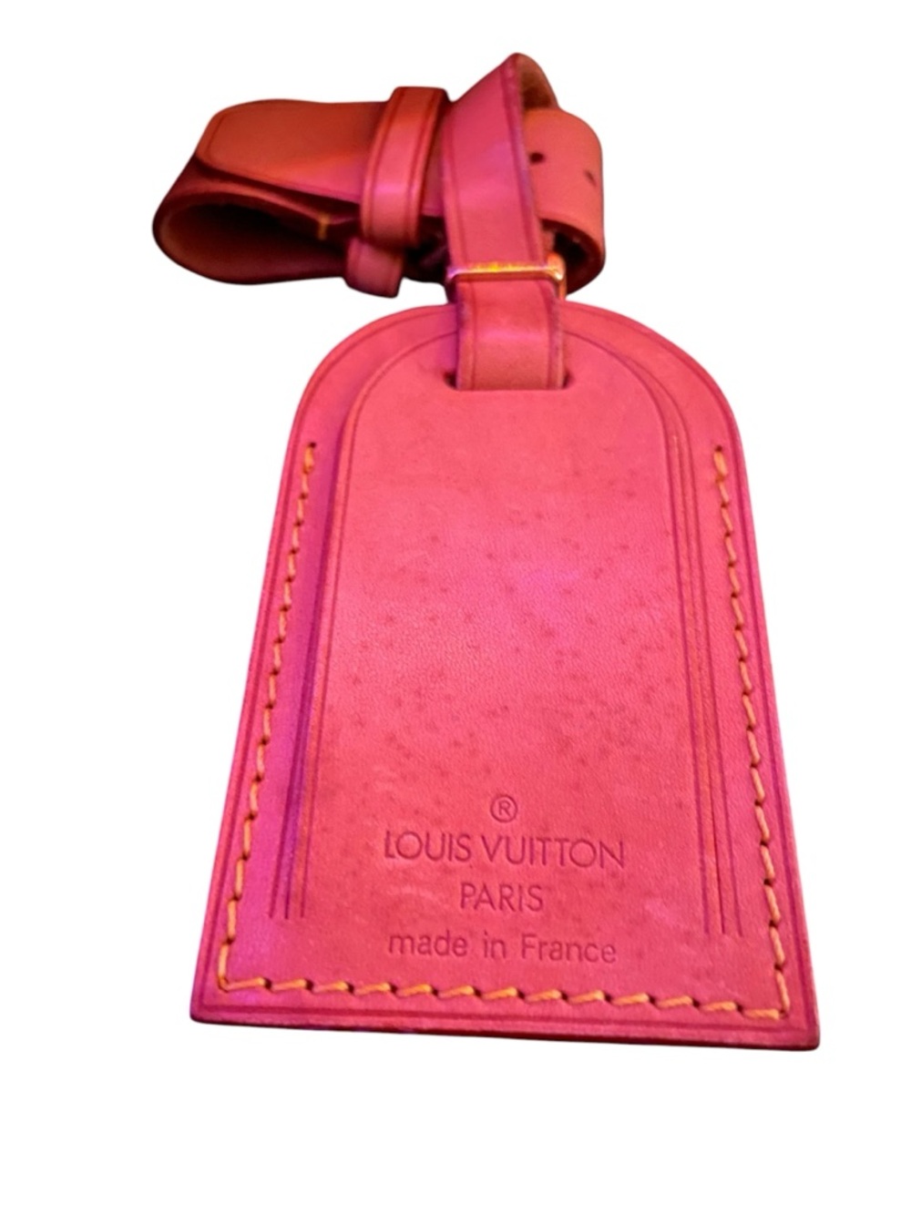 Louis Vuitton Carmel/Tan Leather Luggage Tag